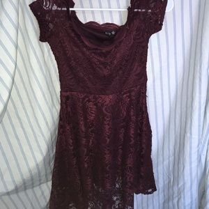 burgundy homecoming/prom dress!!